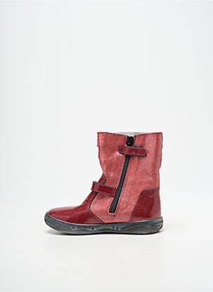 Bottes tissage vernis bout rond rouge BELLAMY fille