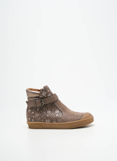 Bottines/boots impression bout rond marron BELLAMY fille