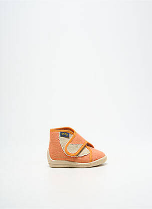 Chaussons/pantoufles voute plantaire bout rond orange BELLAMY garçon