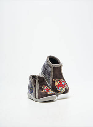 Chaussons/pantoufles fermeture zippée bout rond gris BELLAMY garçon