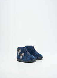 Chaussons/pantoufles fermeture zippée bout rond bleu BELLAMY garcon