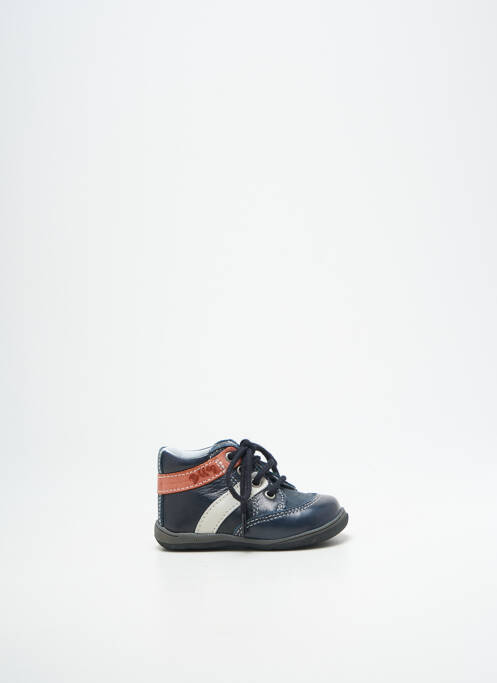 Bottillons fermeture lacets bout rond bleu BELLAMY garcon