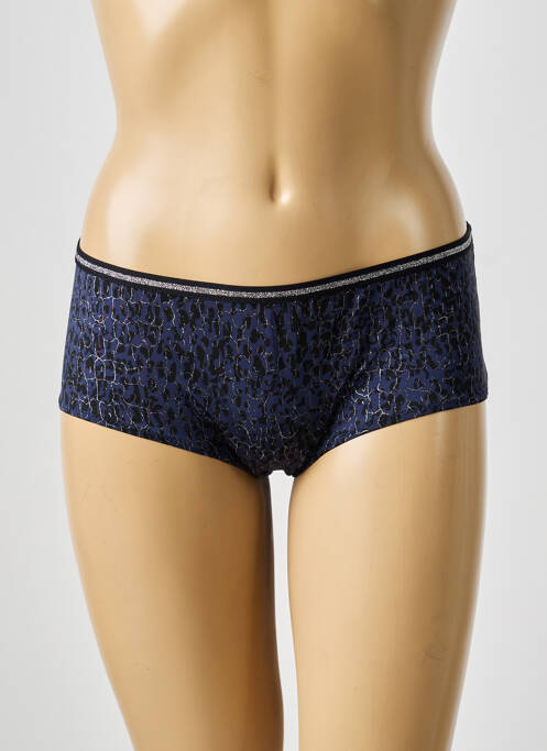 Shorty tissage satiné bleu MARIE JO femme