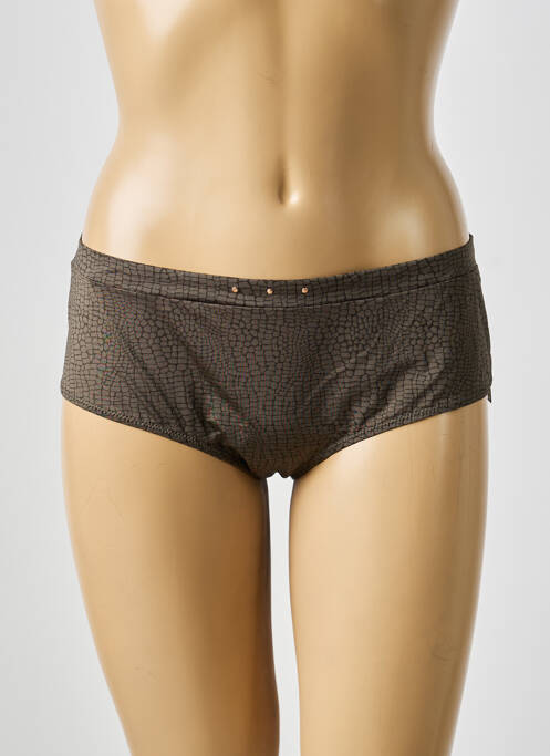 Shorty tissage satiné vert MARIE JO femme