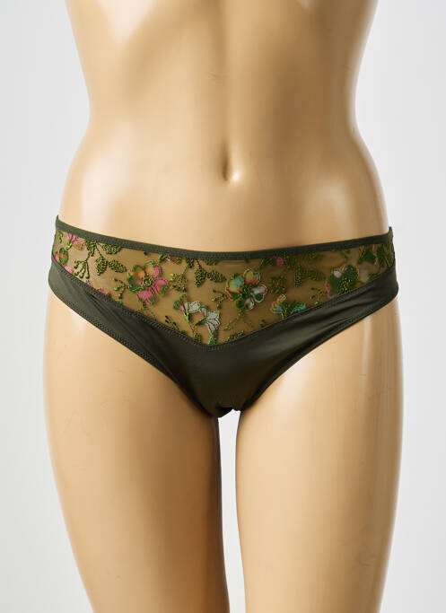Culotte tissage satiné vert MARIE JO femme