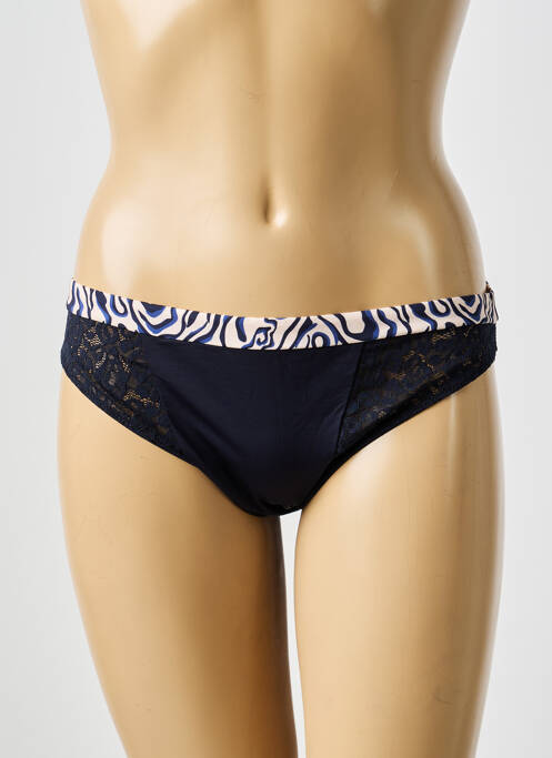 Culotte effet matière satinée bleu MARIE JO femme