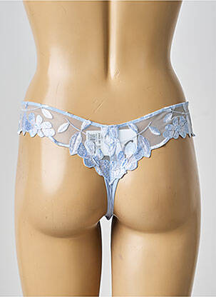 Tanga broderie bleu MARIE JO femme