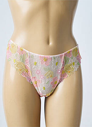 Tanga tissage dentelle rose MARIE JO femme