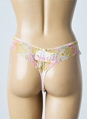 Tanga tissage dentelle rose MARIE JO femme