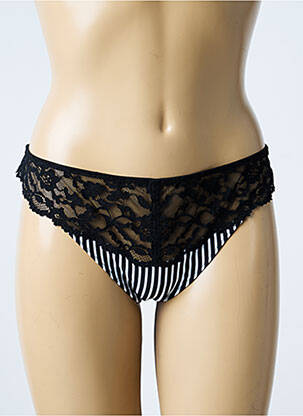 Tanga stretch noir MARIE JO femme