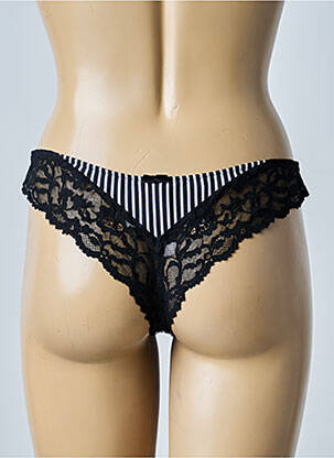 Tanga stretch noir MARIE JO femme