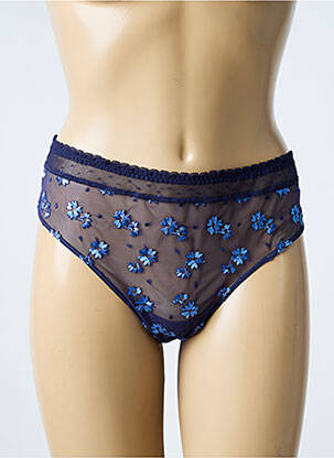 Tanga légère et transparente bleu PRIMADONNA femme