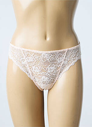 Tanga tissage dentelle rose MARIE JO femme