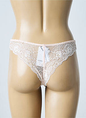 Tanga tissage dentelle rose MARIE JO femme