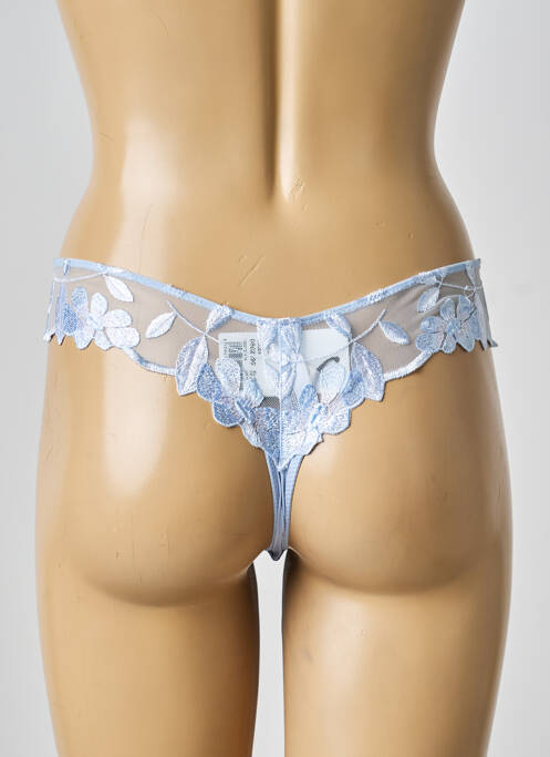 Tanga broderie bleu MARIE JO femme