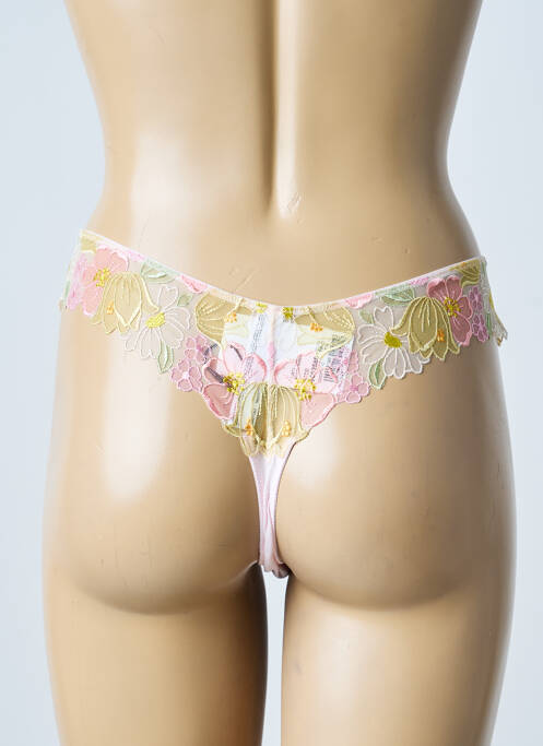 Tanga tissage dentelle rose MARIE JO femme