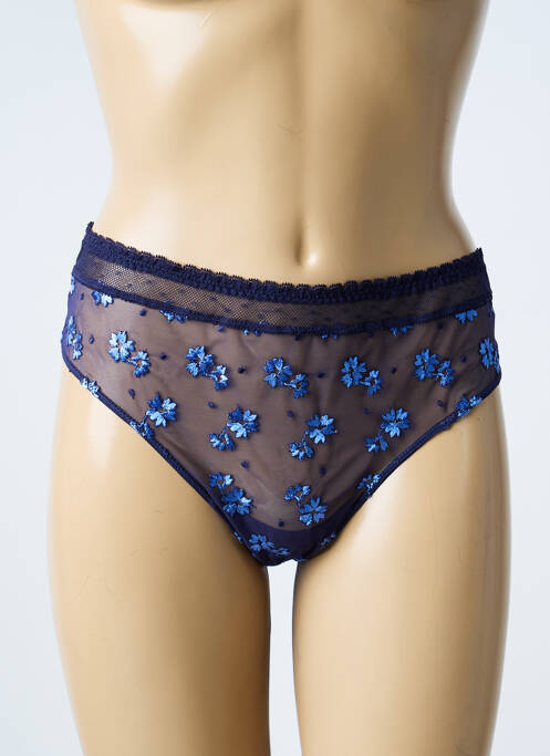 Tanga légère et transparente bleu PRIMADONNA femme