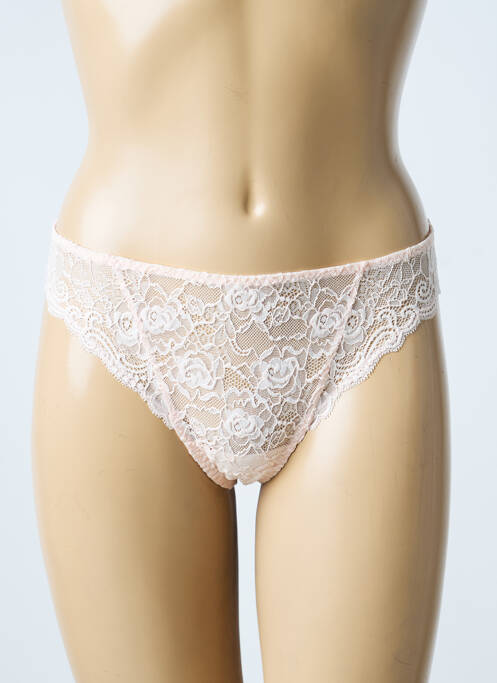 Tanga tissage dentelle rose MARIE JO femme
