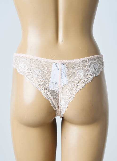 Tanga tissage dentelle rose MARIE JO femme