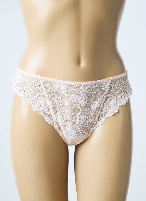 Tanga tissage dentelle rose MARIE JO femme