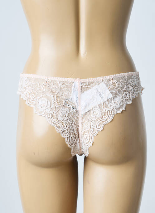 Tanga tissage dentelle rose MARIE JO femme