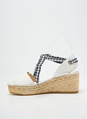 Sandales/nu pieds talon compensé talon de 4 à 6cm blanc L'ESPADRILLE DE NICOLE femme