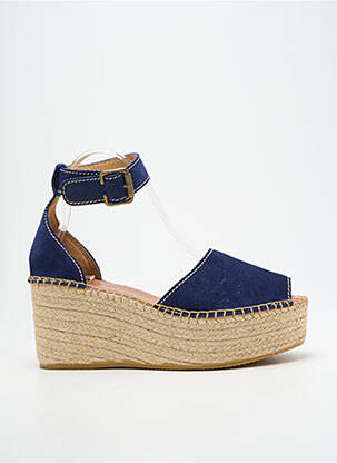 Sandales/nu pieds fermeture bride(s) talon de 7 à 9cm bleu clair L'ESPADRILLE DE NICOLE femme