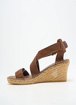 Sandales/nu pieds talon compensé talon de 7 à 9cm marron L'ESPADRILLE DE NICOLE femme