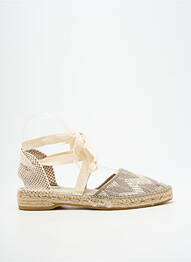 Espadrilles fermeture lacets talon plat jusqu'à 3cm gris NICOLE femme