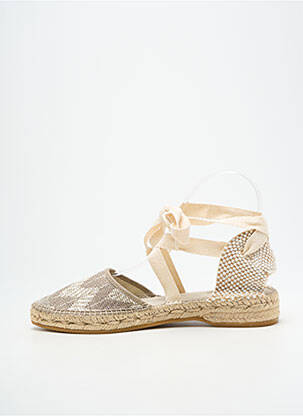 Espadrilles fermeture lacets talon plat jusqu'à 3cm gris NICOLE femme