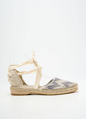 Espadrilles fermeture lacets talon plat jusqu'à 3cm gris fonce NICOLE femme