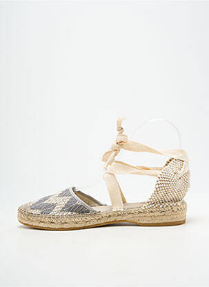 Espadrilles fermeture lacets talon plat jusqu'à 3cm gris fonce NICOLE femme
