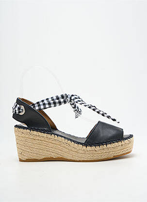 Sandales/Nu pieds noir L'ESPADRILLE DE NICOLE femme