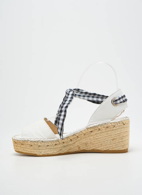 Sandales/nu pieds talon compensé talon de 4 à 6cm blanc L'ESPADRILLE DE NICOLE femme