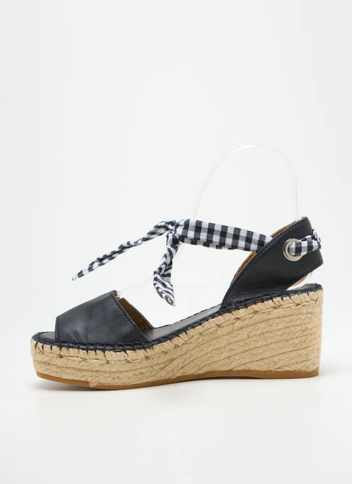 Sandales/nu pieds talon compensé talon de 4 à 6cm noir L'ESPADRILLE DE NICOLE femme