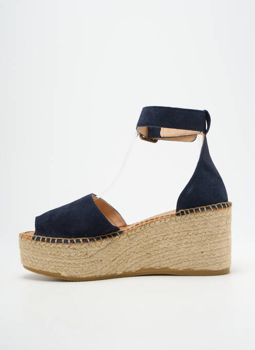 Sandales/nu pieds fermeture bride(s) talon de 7 à 9cm bleu L'ESPADRILLE DE NICOLE femme