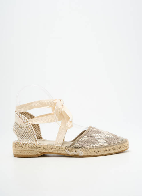 Espadrilles fermeture lacets talon plat jusqu'à 3cm gris NICOLE femme