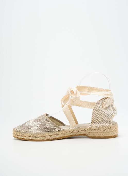 Espadrilles fermeture lacets talon plat jusqu'à 3cm gris NICOLE femme