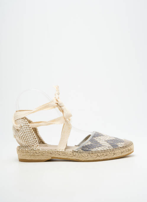 Espadrilles fermeture lacets talon plat jusqu'à 3cm gris fonce NICOLE femme