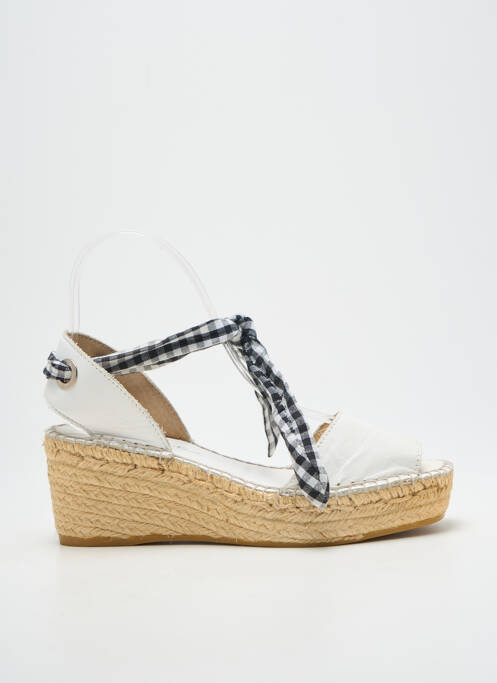 Sandales/Nu pieds blanc L'ESPADRILLE DE NICOLE femme