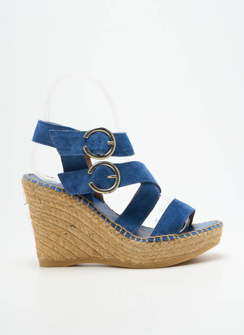 Sandales/Nu pieds bleu L'ESPADRILLE DE NICOLE femme