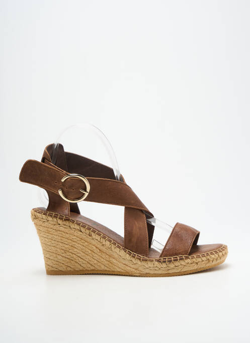 Sandales/Nu pieds marron L'ESPADRILLE DE NICOLE femme