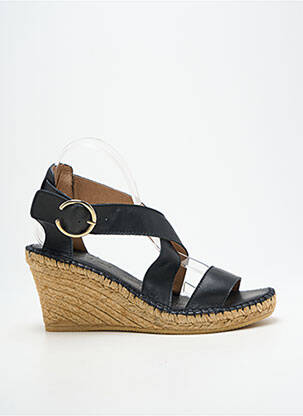 Sandales/nu pieds fermeture boucle(s) talon de 7 à 9cm noir L'ESPADRILLE DE NICOLE femme