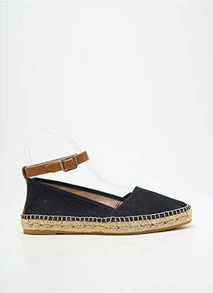 Espadrilles bout rond talon plat jusqu'à 3cm noir NICOLE femme