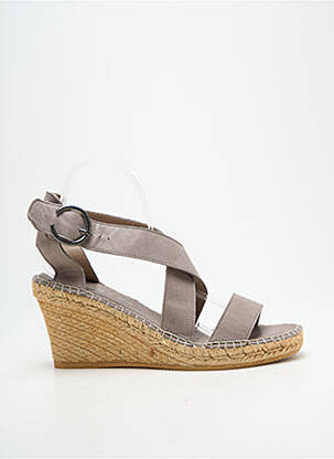 Sandales/nu pieds fermeture boucle(s) talon de 7 à 9cm gris L'ESPADRILLE DE NICOLE femme