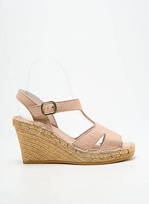Sandales/nu pieds fermeture boucle(s) talon de 7 à 9cm rose L'ESPADRILLE DE NICOLE femme