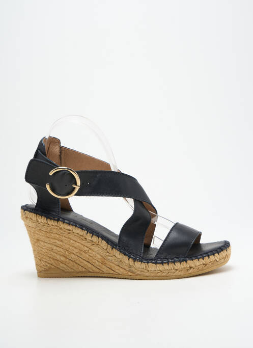Sandales/nu pieds fermeture boucle(s) talon de 7 à 9cm noir L'ESPADRILLE DE NICOLE femme