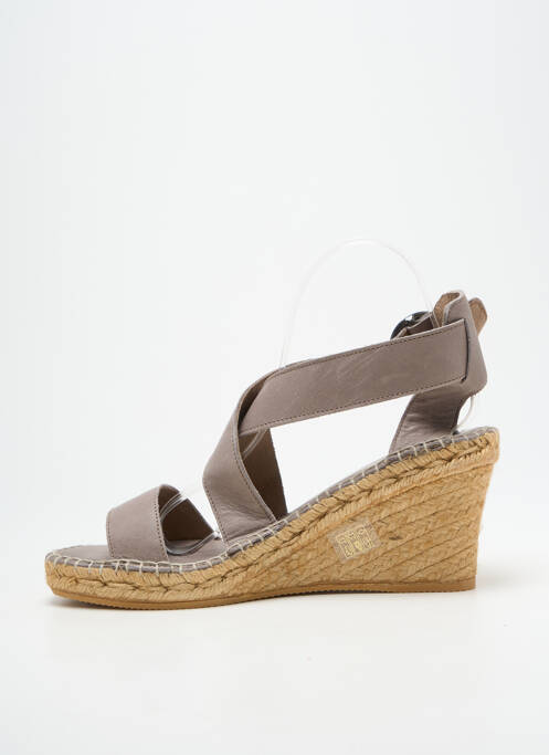 Sandales/nu pieds fermeture boucle(s) talon de 7 à 9cm gris L'ESPADRILLE DE NICOLE femme