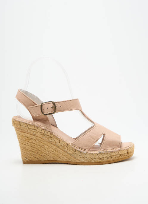 Sandales/nu pieds fermeture boucle(s) talon de 7 à 9cm rose L'ESPADRILLE DE NICOLE femme