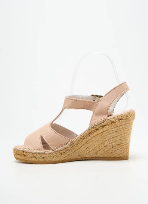 Sandales/nu pieds fermeture boucle(s) talon de 7 à 9cm rose L'ESPADRILLE DE NICOLE femme